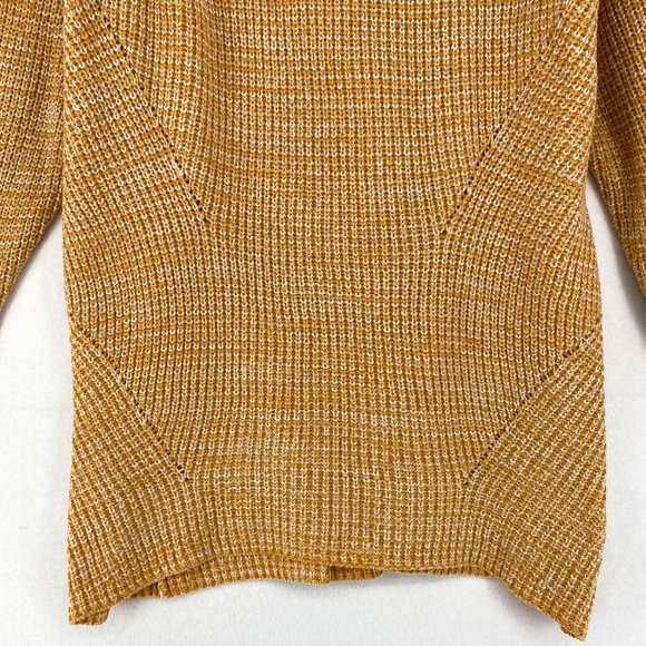 Style&Co Women Plus Crewneck Pointelle Long Sleeves Knit Pullover Sweater Gold - Picture 4 of 7